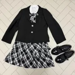 小学校入学式　女の子 フォーマル スーツ 130cm 靴20cm 3点セット