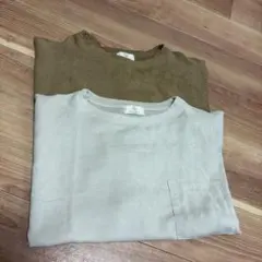 スエード風トップス2枚セット