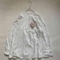 【Triple Arrows】ホワイト コットン 長袖シャツ レース M タグ付