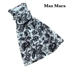 新品同様✨マックスマーラ✨総柄　ノースリーブ　ロングワンピース　ベルト付