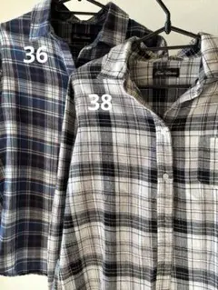 ナノユニバース　チェックシャツ2枚