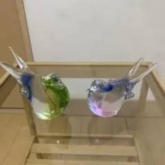 マルティグラス MULTIGLASS ペア 鳥 ガラス セット インテリア 工芸