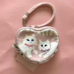 フェイラー ラブラリー モフモフネコチャン バッグ ペールピンク