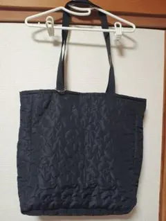 ブラックキルティングトートバッグ
