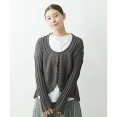 美品 リネンスラブカーディガン GIANNI LO GIUDICE 定価約3万のサムネイル