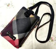 美品★BLUE LABEL CRESTBRIDGE スマホショルダーバッグ