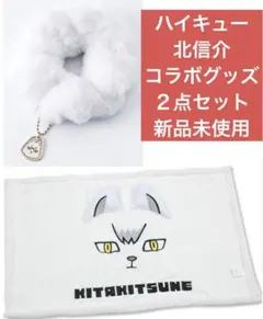 北信介　ハイキュー　アベイル　コラボ　裏ボアブランケット　チャーム付きシュシュ