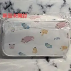 新品 ジェラートピケ ポケモン sleep柄 コラボポーチ A柄 Lサイズ