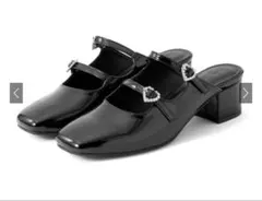 GRL ビジューハートミュールパンプス