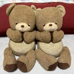 サン・アロー 大きめなテディベア 2体 レトロ くたくた インテリアにも