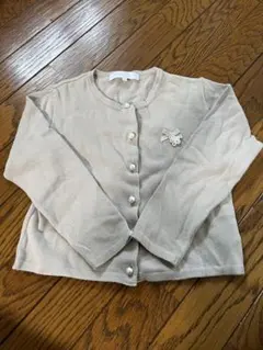 高級子供服　タルティーヌエショコラのグレーカーディガン　120cm 未着用品