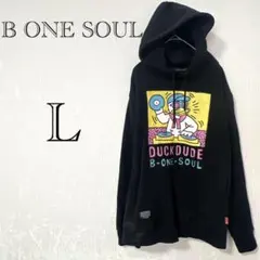 US古着 ビーワンソウルダックデュード 【L】フーディーパーカー デカプリント