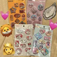 セリア ディズニー ウォーターシール 4点セット　ベイマックス　ヤングオイスター