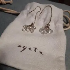 2026年最新】agete ピアス 形：フック・チェーン レディース ピアス(両