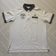 le coq sportif メンズ ゴルフシャツ チェック襟 (L)ホワイトのサムネイル