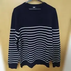 UNIQLO ストライプ クルーネックセーター XL