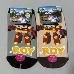 ロボカーポリー ロイ 靴下 15cm〜22cm 二足セット 訳有り