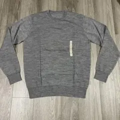 無印良品　洗えるウールハイゲージクルーネックセーター 紳土M・グレーのサムネイル