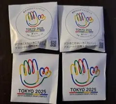 新品　東京2025デフリンピック マグネットバッジ　丸型缶バッジ 各2点　計4点