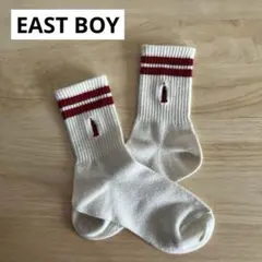 EAST BOY イーストボーイ 靴下 ソックス スクールソックス 制服 赤 白のサムネイル