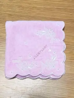 JILL STUART ピンク刺繍ハンカチ