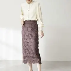 N. Natural Beauty Basic ケミカルレースロングスカート