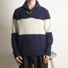 Brooks Brothers ショールカラー ケーブルニット /FZ274のサムネイル