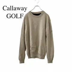 Callaway　セーター　コットンニット　ゴルフウェア　裏地付き　ベージュ　L