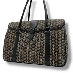 ✨美品✨印傳屋 ボストンバッグ ハンドバッグ ブラック 金具 レザー 和モダン ✨美品✨印傳屋 ボストンバッグ ハンドバッグ ブラック 金具