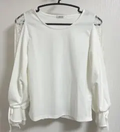 【INGNI】 トップス 袖レース リボン