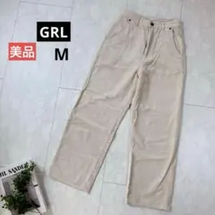 美品【グレイル】GRLコーデュロイストレートパンツ・万能パンツ◇アイボリー・M