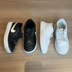 Nike スニーカー 黒 ホワイト ブラック エアフォース1 15cm 16cm