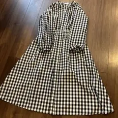 LEPSIM チェック柄ロングワンピース M