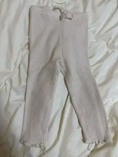 ZARA リブニットレギンス80 エクリュ