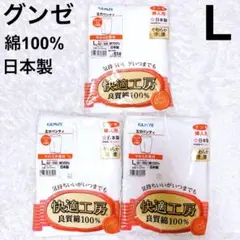 グンゼ 快適工房 五分パンティ L 白 綿100% 3枚 日本製