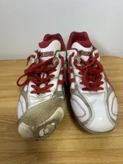 ASICS 野球スパイク ホワイト/レッド