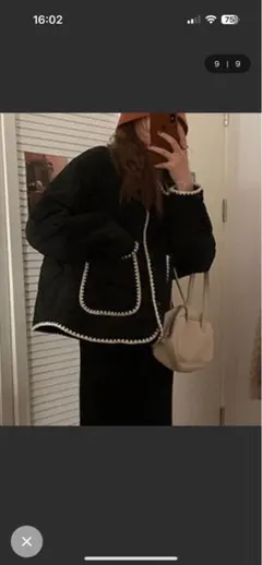 黒のキルティングジャケット