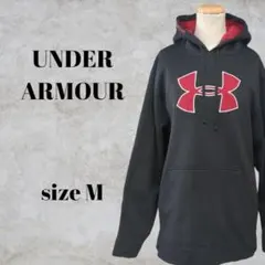 〇 UNDER ARMOUR　プルオーバーパーカー　M　ブラック