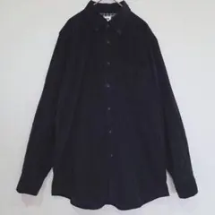 ユニクロ　UNIQLO　ボタンダウンシャツ　コーデュロイ　長袖　Ｌ　黒