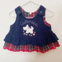 ネイビー フリース ワンピース 70cm ベスト 女の子