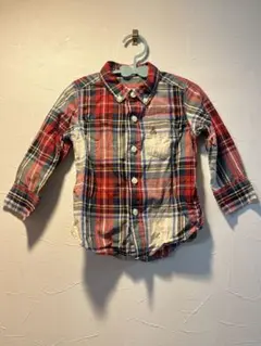 Baby GAPチェック柄長袖シャツ