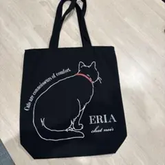 Eria & Mel 猫柄 トートバッグ ブラック