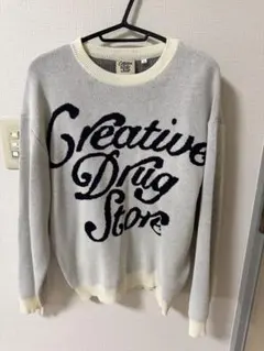 VERDY×creative drug store Knit White ニットのサムネイル
