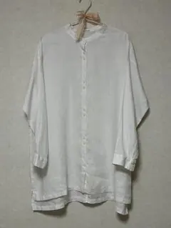 サンバレー　リネン長袖ロングシャツのサムネイル