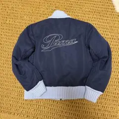 【希少】Puma ネイビー　アウター　刺繍ロゴ　プーマ　ジップ
