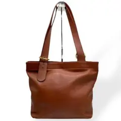 良品　COACH オールドコーチ　トートバッグ　肩掛け　USA製　レザー　茶