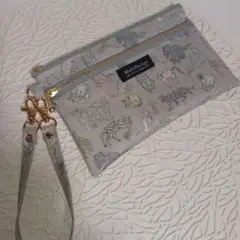 ハンドメイド　リバティ　Wファスナーポーチ