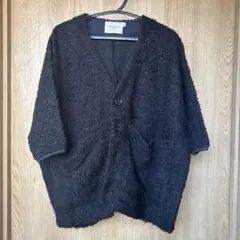 ヌヌフォルム nunuforme ブラック　もこもこ変形カーディガン　95