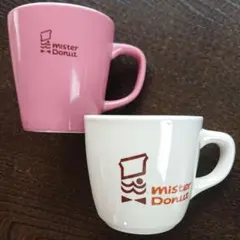 ミスタードーナツ 35周年記念・復刻版コーヒーカップとカラフルカップ ピンク