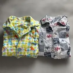 恐竜柄・英国旗柄 パジャマセット 130cm 綿100%